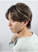 毛流れメッシュセンターパート