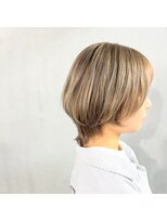 タグ(#tag)&nbsp;#ショートウルフ×ミルクティーベージュ