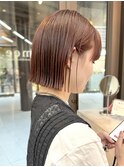 黒髪/ボブウルフ/ネビージュ/小顔/ワンレン/髪質改善/前髪