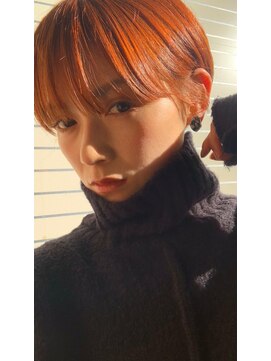 ハルキミナト ジャパン ヨコハマ(HARUKI MINATO japan YOKOHAMA) アプリコットオレンジ/刈り上げマッシュショート