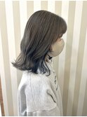 【SIGN】ブルー×グレージュ で大人イヤリングカラーに