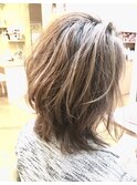 【コトノハ】ハイライトカラーネオウルフ小顔デザインスタイル