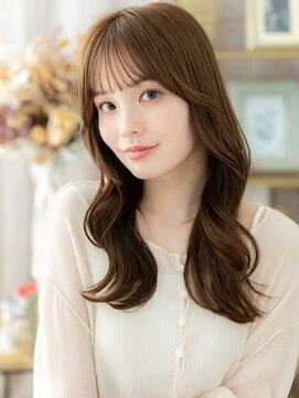 カバーヘアアンドスパ ブリス 浦和(COVER HAIR&SPA bliss) 大人美人透けバング韓国風巻きレイヤーロングc7浦和20代30代40代