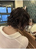 大人ガーリー/レイヤーショート/前髪白髪/20代30代40代50代