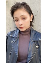 ミモザワークス(Mimosa Works) 渋谷顔周りレイヤーボブレイヤーカットブロンドカラーくびれヘア