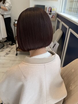 アンソル オブ リシェール(N'SOL of RICHAIR) ミニボブ/ピンクブラウン/ボブ/南越谷/新越谷