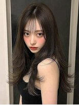 レア 新越谷(LEA) 韓国風ウェーブレイヤー × ダークモカ