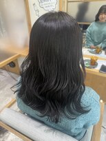 スピンヘアー 烏丸店(Spin hair) ツヤ感ブルーブラックカラー 烏丸/四条/学割/U24/半個室サロン
