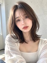 ノア(NOA) 【NOA】韓国風くびれミディ×顔まわりレイヤー×透明感ブラウン