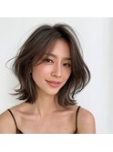 白髪ぼかし脱白髪染め似合わせショートボブ40代50代60代