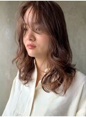 大人フェミニン×オレンジベージュ