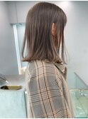 nude仲井【ブリーチなし】ラベンダーグレージュ切りっぱなしボブ
