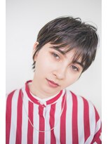 ピズム(PISM) 小顔耳かけマッシュクールショート/ダークアッシュ