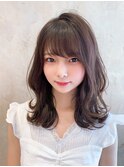 20代30代大人かわいいセミロングヘア★ブランジュ