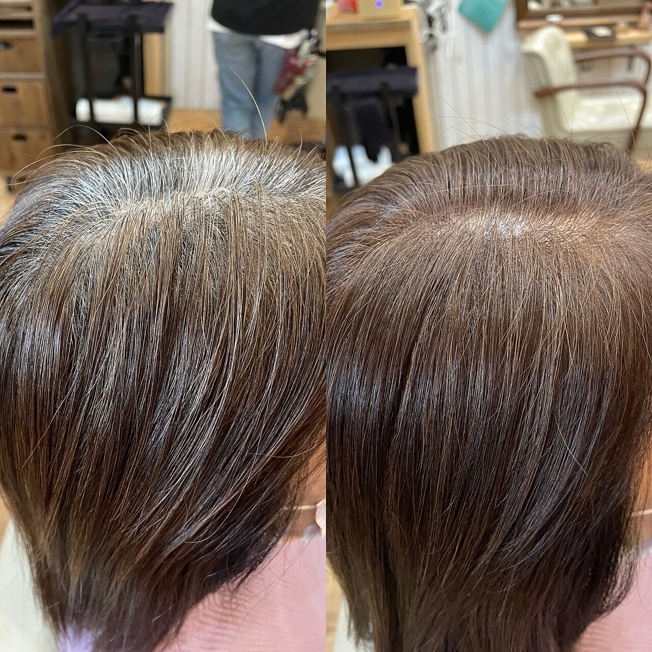 ☆白髪ぼかしグレイ比率90%☆モカブラウン【担当：大古田