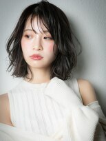 カバーヘア イヴ 戸頭店(COVER HAIR EVE)&nbsp;シースルーバングくせ毛風くびれボブウルフy戸頭20代30代40代!