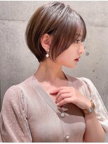 ボンドストーリー(Bond Story)&nbsp;丸みナチュラルショート×ミルクティーベージュ