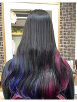 ルーム(Room)&nbsp;韓国風ロングインナーカラー/ダブルカラー/ブリーチ/ツートーン