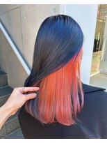 ビヨンドイー(beyond E)&nbsp;ネイビーとピンクのインナーカラー