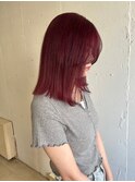 バーガンディー20代30代40代ハイライトブリーチダブルカラー立川