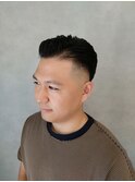 フェード刈上げ濡れパンニュアンスパーマスタイル【新大阪】