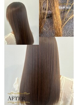 チェルモ 茅ヶ崎(CHELUMO) ブリーチ毛でも光輝く髪へ縮毛矯正