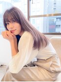 透明感ラベンダーベージュで柔らか美髪ストレートby丸山