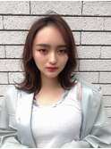 ミニウルフレイヤーカット顔周り前髪韓国ミディアムロング/銀座