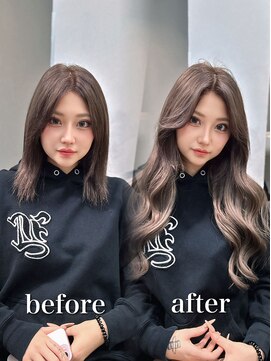 ラピステン 福岡天神 大名店(Lapis) エクステ/グレージュ/ダブルカラー/ブリーチなしダブルカラー