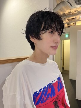 カフ(CAF) CAF FUKO マッシュショート/ニュアンスパーマ/ピンク/大阪心斎橋