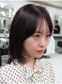 肩上ボブ大人可愛いボブひし形ボブアッシュベージュ