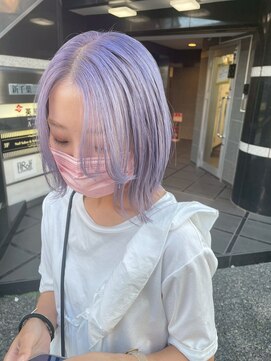  fit stand 千葉/ショートボブ/カット/パーマ/ダブルカラー/トリートメント/縮毛矯正 イメチェン/ピンクベージュ/アンブレラカラー[千葉]