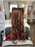 ハーフアップネコ耳