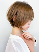 ウィールール 手稲店(WE RULE) 丸みショートボブ透明感マロンベージュ夏カラーミニウルフ