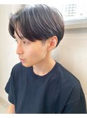 センターパート×ツーブロック　スタイル