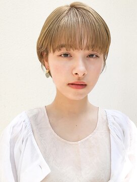 ミィ 表参道(mee.) 【mee.】 クールショートシルバーカラーピンクベージュ