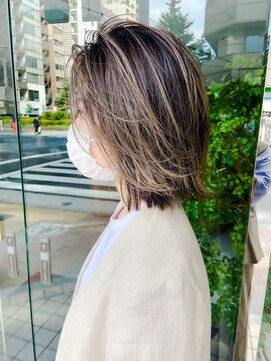 レトン 銀座(leton) ブルーグレージュ/フレンチボブ/くびれヘア/カーキアッシュ