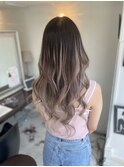 20代30代40代アッシュグレージュエクステグラデーション