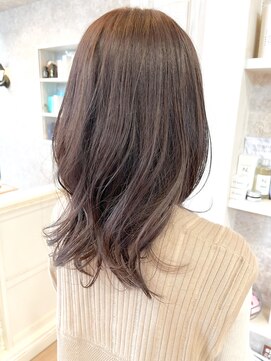 キャアリー(Caary) 福山市美容室Caary人気柔らかブラウン レイヤーセミロング