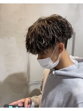 ロロネー 池田(Lolonois) 波巻きスパイラルパーママッシュショート無造作パーマメッシュ