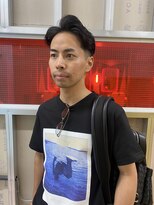 MEN'SHAIRツーブロック束感ショート波巻きハイライト86