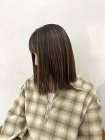 小森谷,イメチェンフルバング似合わせカットハイライトカラーf13