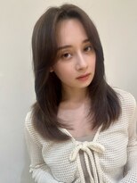 バイオレットジェム(Violet`jem)&nbsp;セミディレイヤーカット内巻きワンカールダークアッシュブラウン