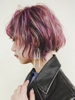 マノ 千歳烏山(MaNO)&nbsp;【a10】ショート韓国ボブハイライト髪質改善ブリーチ前髪20代4