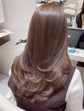 コルソ バイ ケーツー(CORSO by k-two) レイヤーカット*ロングレイヤー*シアーブラウン*髪質改善