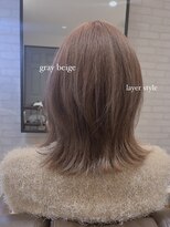 コバルト(Cobalt)&nbsp;レイヤーカット/ミディアムボブ/くすみベージュ