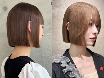 ロンドブルーム 天神大名店(Lond Bloom)の写真/ダメージを抑えた縮毛矯正。毛先の広がりが気になるボブもふわっと丸く自然で綺麗なフォルムに♪[天神大名]