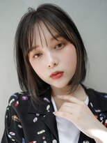 ギークス(GEEKS)&nbsp;【GEEKS渋谷】黒髪ボブ/初ブリーチ/イヤリングカラー/伸ばしかけ