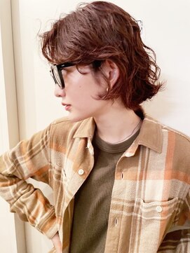 ノラキチジョウジ(NORA KICHIJOJI) ウルフボブくびれボブ耳かけフェイスレイヤーレイヤーボブ