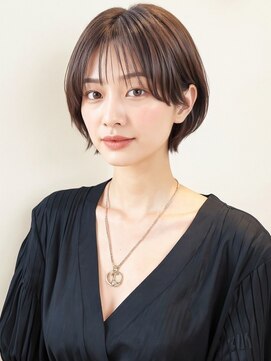 カバーヘアアンドスパ ブリス 浦和(COVER HAIR&SPA bliss) くびれレイヤーショート/ココアベージュ/夏カラー小顔ヘアp浦和